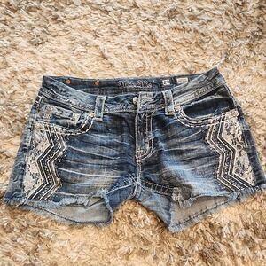 Miss Me Women's Blue Denim Shorts